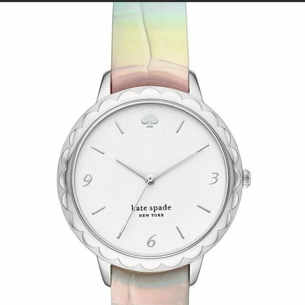 No offers, NWT IN BOX KATE SPADE IRRIDESCENT  SCALLOPED WATCH
